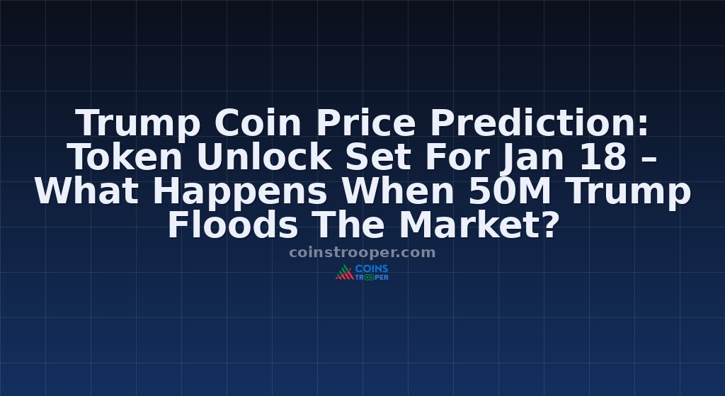 Trump Coin Price Prediction: Token Unlock Set For Jan 18 – What Happens When 50M Trump Floods The Market?