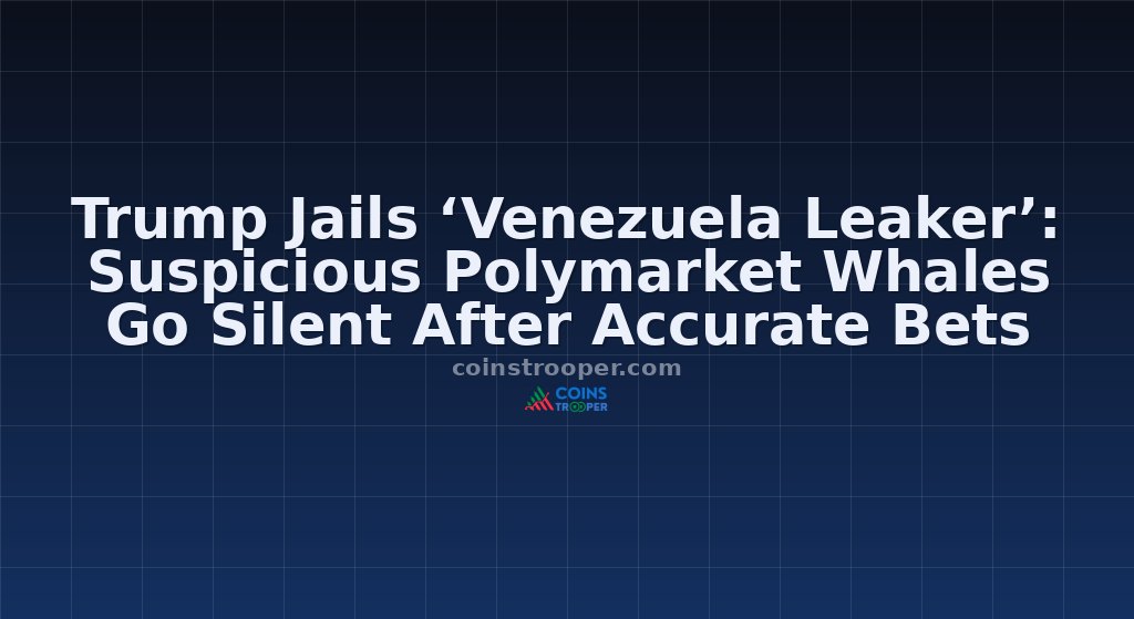 Trump Jails ‘Venezuela Leaker’: Suspicious Polymarket Whales Go Silent After Accurate Bets
