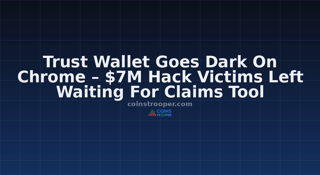 Trust Wallet Goes Dark On Chrome – $7M Hack Victims Left Waiting For Claims Tool