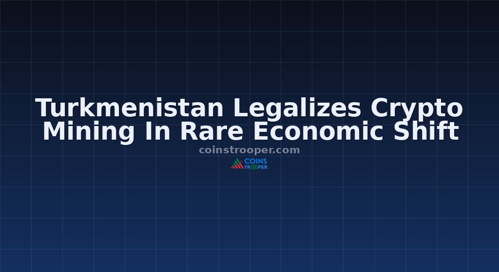 Turkmenistan Legalizes Crypto Mining In Rare Economic Shift