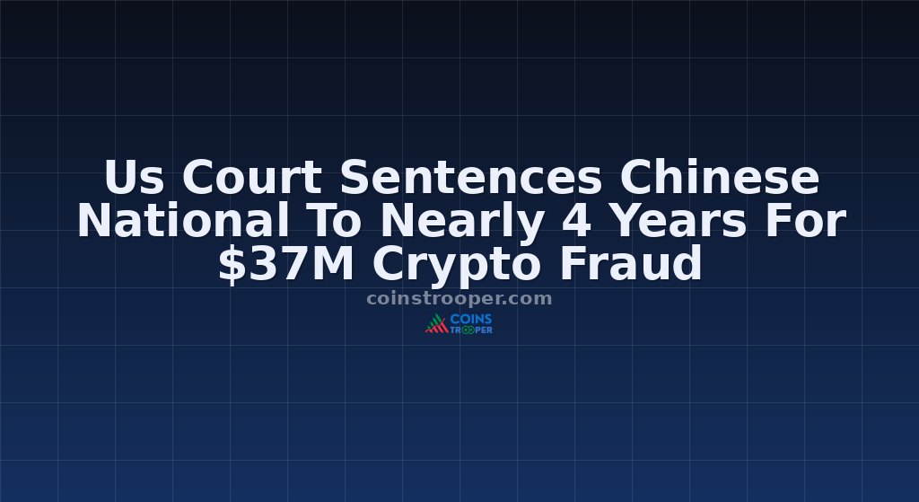 Us Court Sentences Chinese National To Nearly 4 Years For $37M Crypto Fraud