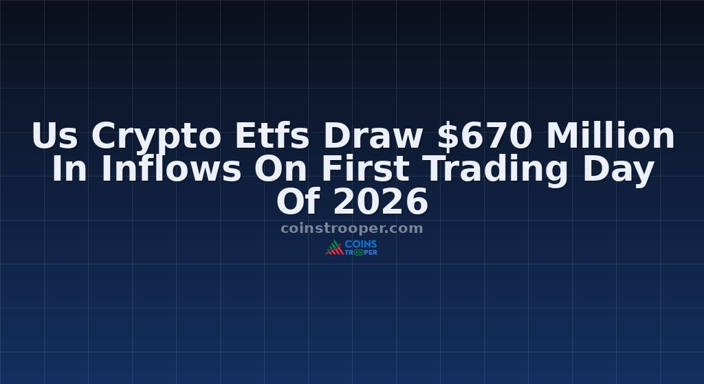 Us Crypto Etfs Draw $670 Million In Inflows On First Trading Day Of 2026