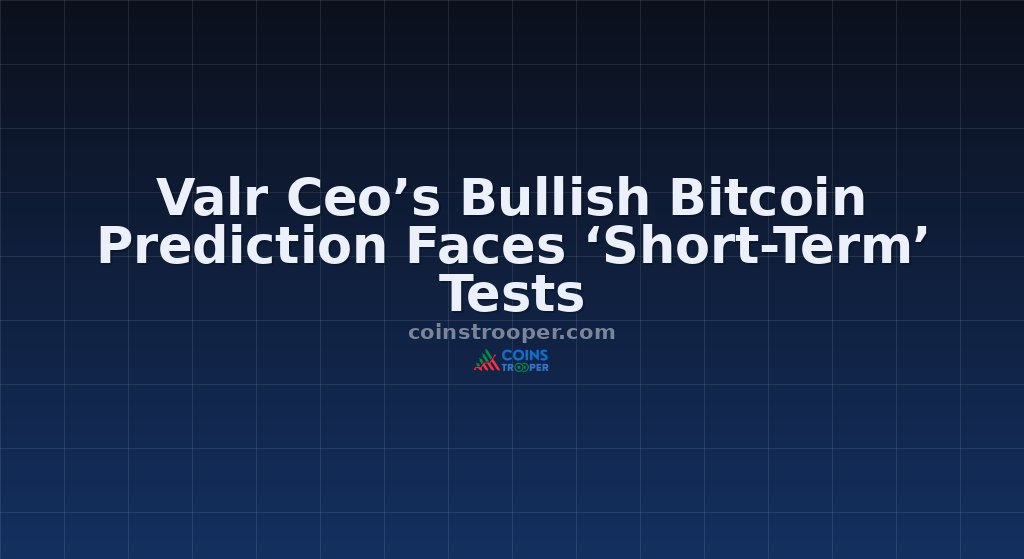 Valr Ceo’s Bullish Bitcoin Prediction Faces ‘Short-Term’ Tests