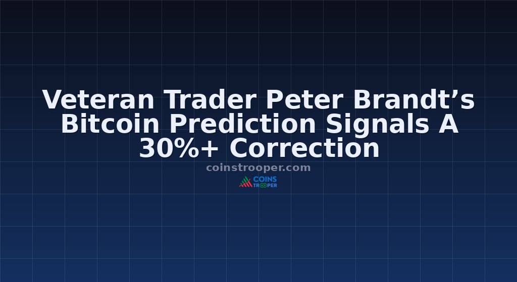 Veteran Trader Peter Brandt’s Bitcoin Prediction Signals A 30%+ Correction