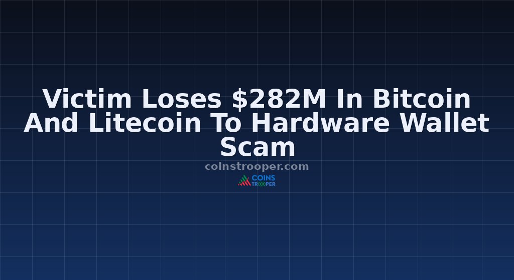 Victim Loses $282M In Bitcoin And Litecoin To Hardware Wallet Scam