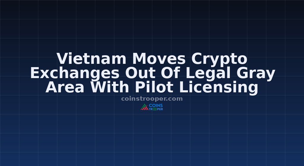 Vietnam Moves Crypto Exchanges Out Of Legal Gray Area With Pilot Licensing