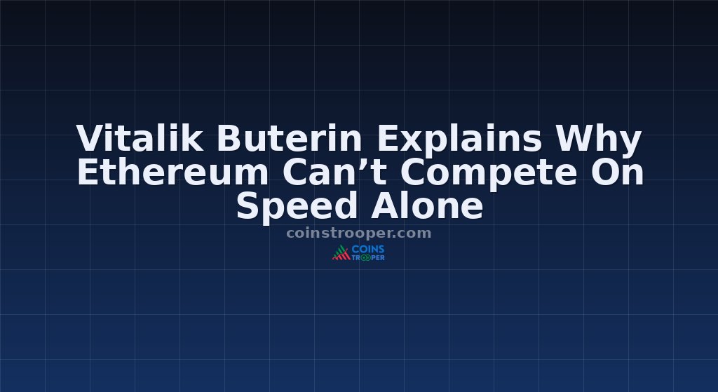 Vitalik Buterin Explains Why Ethereum Can’t Compete On Speed Alone