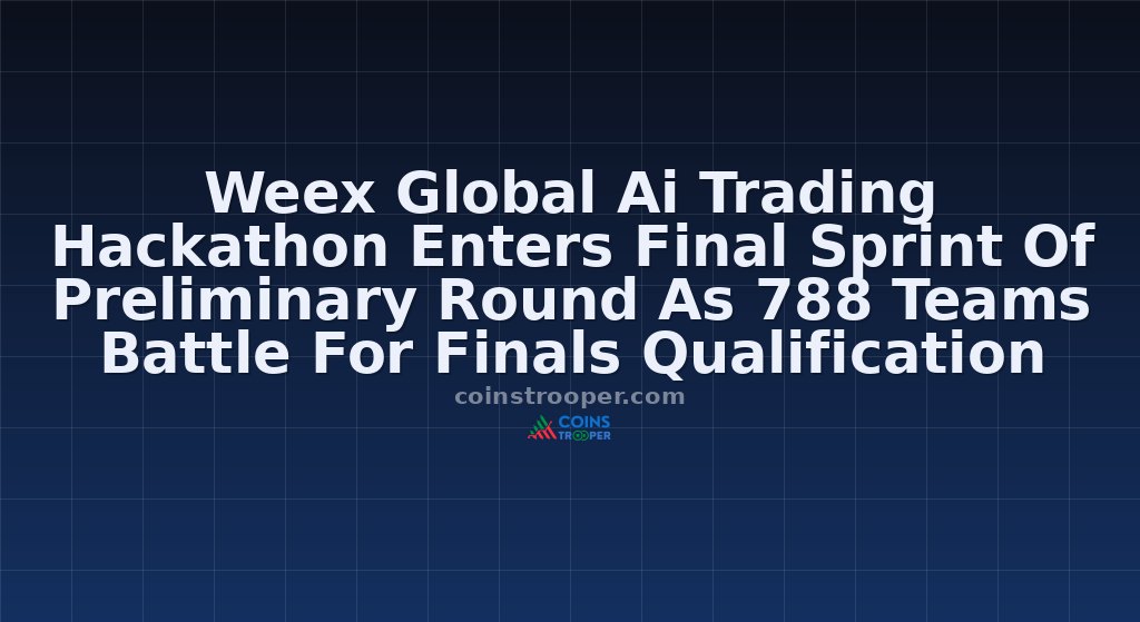 Weex Global Ai Trading Hackathon Enters Final Sprint Of Preliminary Round As 788 Teams Battle For Finals Qualification