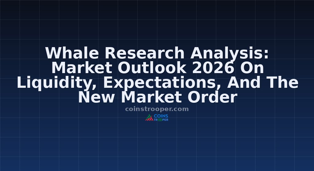Whale Research Analysis: Market Outlook 2026 On Liquidity, Expectations, And The New Market Order