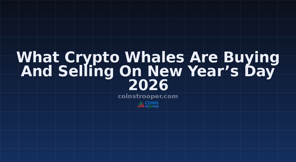 What Crypto Whales Are Buying And Selling On New Year’s Day 2026