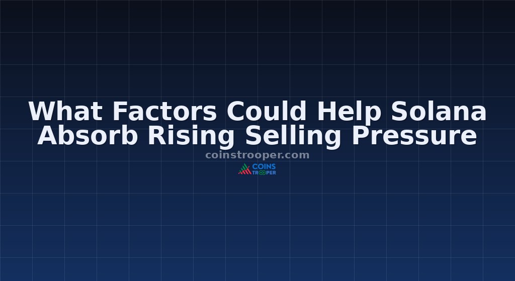 What Factors Could Help Solana Absorb Rising Selling Pressure