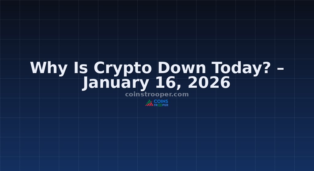 Why Is Crypto Down Today? – January 16, 2026