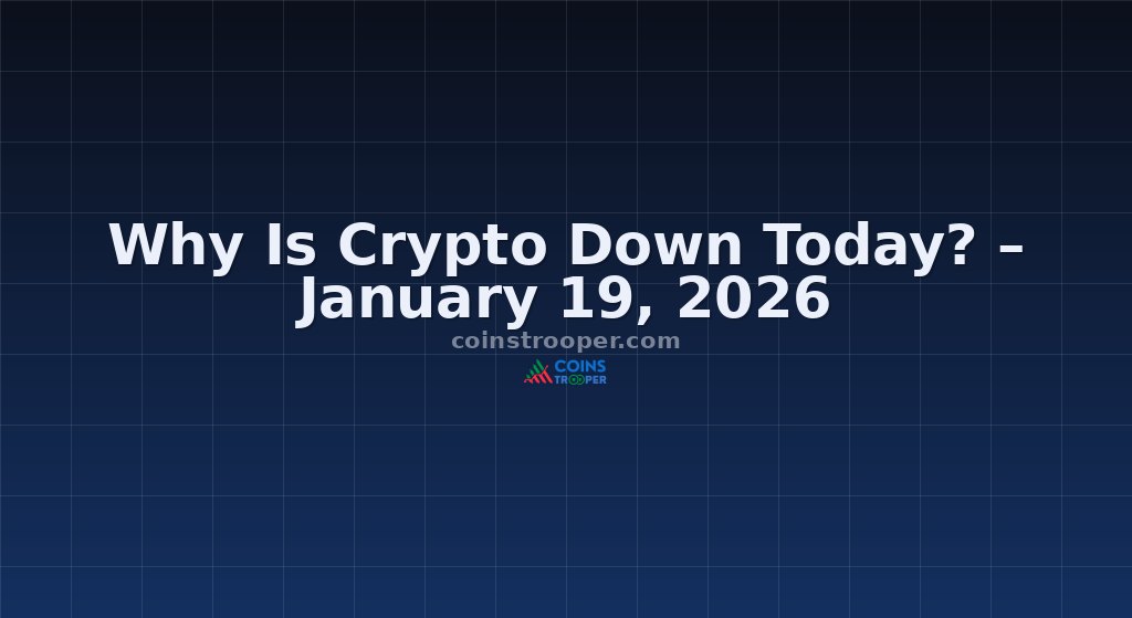 Why Is Crypto Down Today? – January 19, 2026