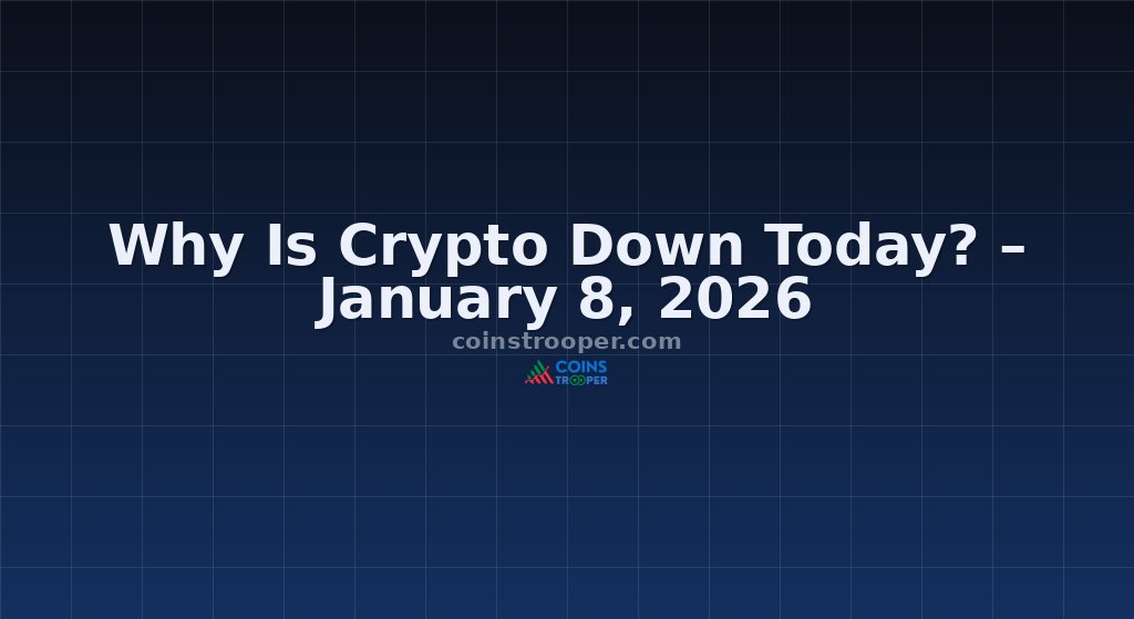 Why Is Crypto Down Today? – January 8, 2026