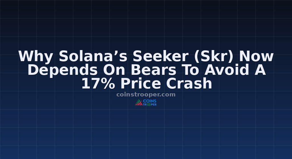 Why Solana’s Seeker (Skr) Now Depends On Bears To Avoid A 17% Price Crash