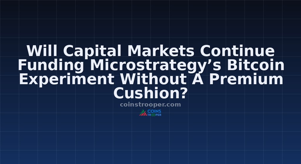 Will Capital Markets Continue Funding Microstrategy’s Bitcoin Experiment Without A Premium Cushion?
