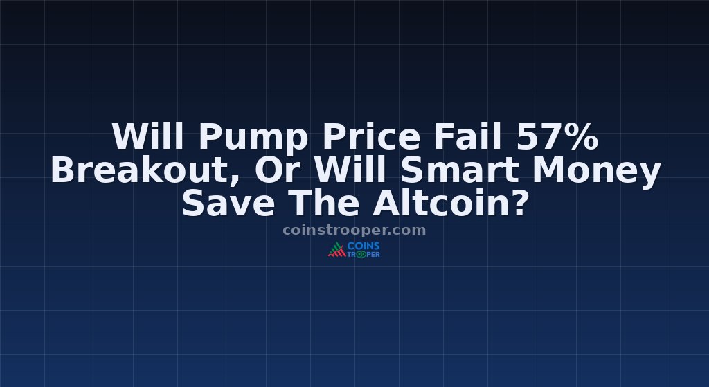 Will Pump Price Fail 57% Breakout, Or Will Smart Money Save The Altcoin?