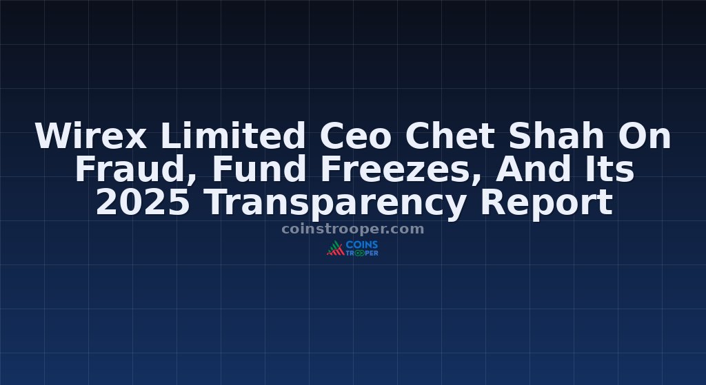 Wirex Limited Ceo Chet Shah On Fraud, Fund Freezes, And Its 2025 Transparency Report