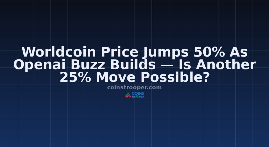 Worldcoin Price Jumps 50% As Openai Buzz Builds — Is Another 25% Move Possible?