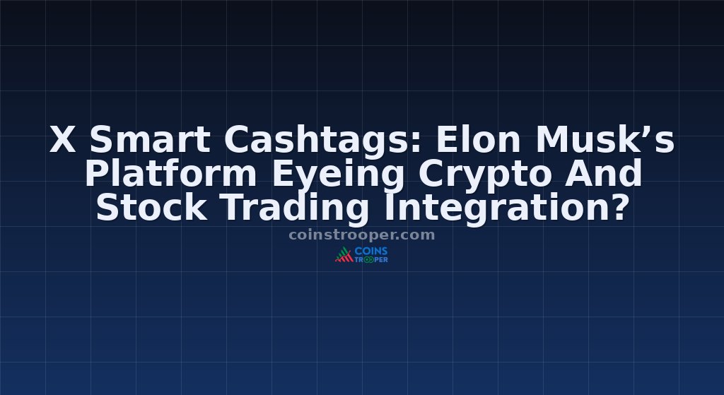 X Smart Cashtags: Elon Musk’s Platform Eyeing Crypto And Stock Trading Integration?