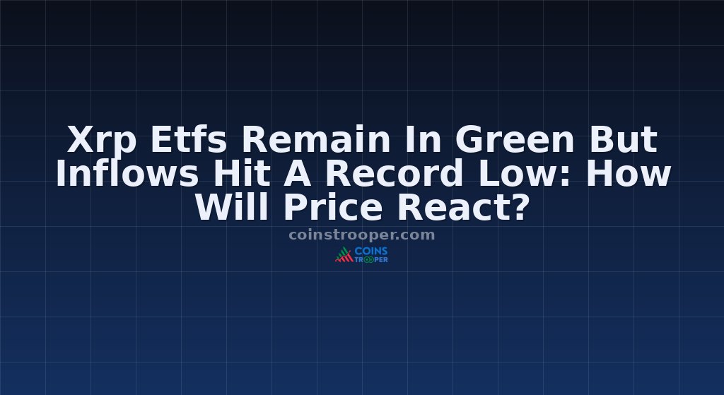 Xrp Etfs Remain In Green But Inflows Hit A Record Low: How Will Price React?
