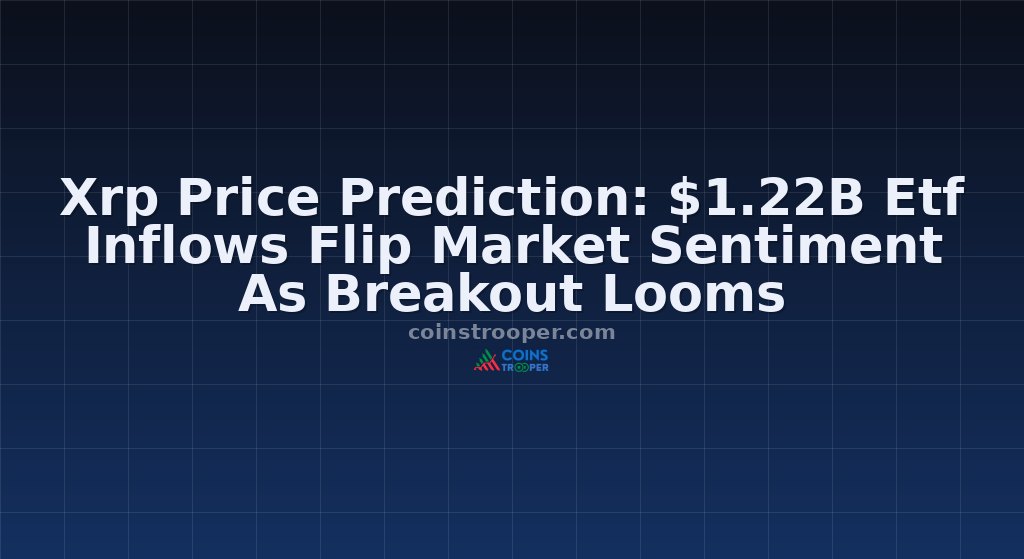 Xrp Price Prediction: $1.22B Etf Inflows Flip Market Sentiment As Breakout Looms