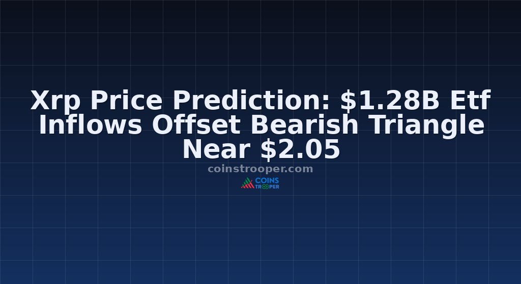 Xrp Price Prediction: $1.28B Etf Inflows Offset Bearish Triangle Near $2.05