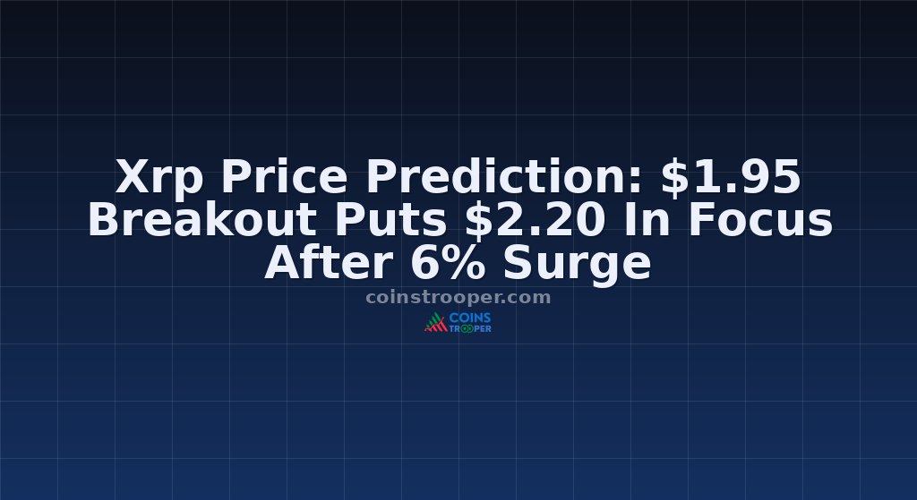 Xrp Price Prediction: $1.95 Breakout Puts $2.20 In Focus After 6% Surge