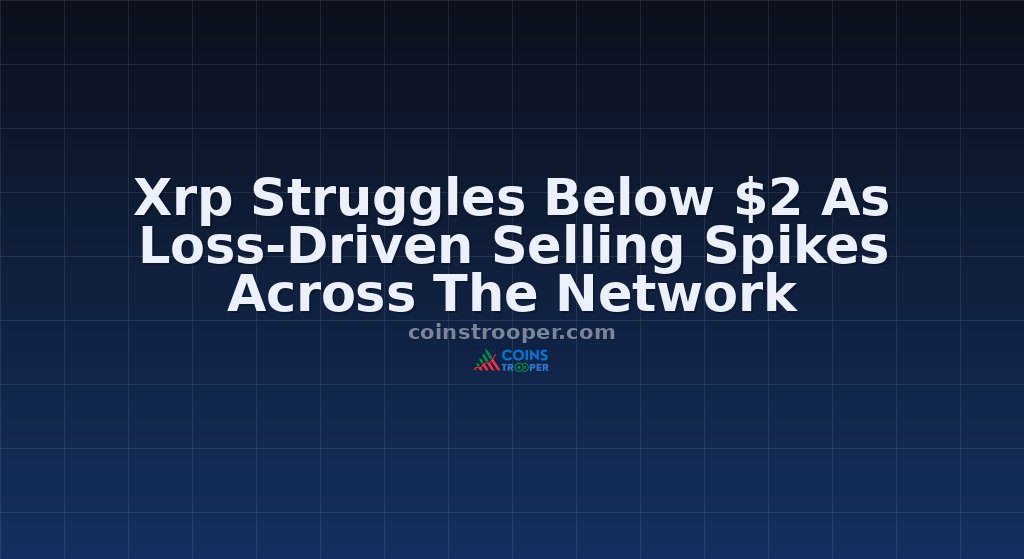 Xrp Struggles Below $2 As Loss-Driven Selling Spikes Across The Network