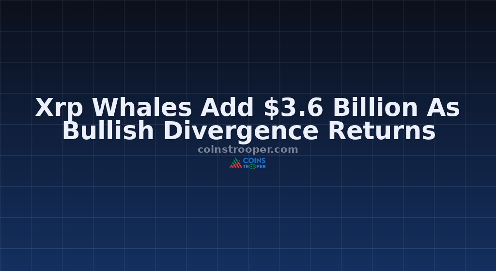 Xrp Whales Add $3.6 Billion As Bullish Divergence Returns