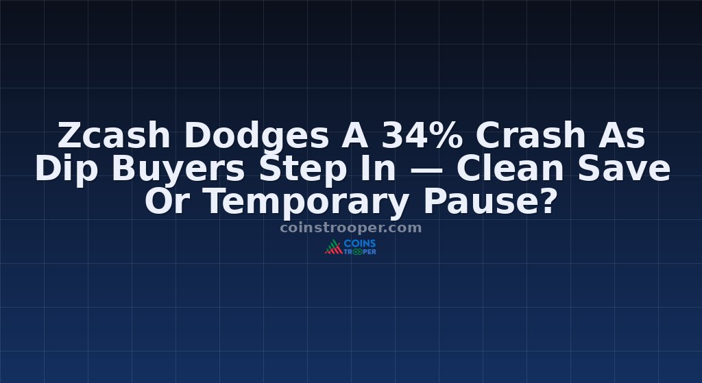 Zcash Dodges A 34% Crash As Dip Buyers Step In — Clean Save Or Temporary Pause?