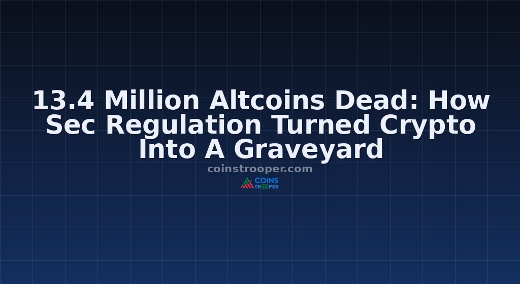 13.4 Million Altcoins Dead: How Sec Regulation Turned Crypto Into A Graveyard