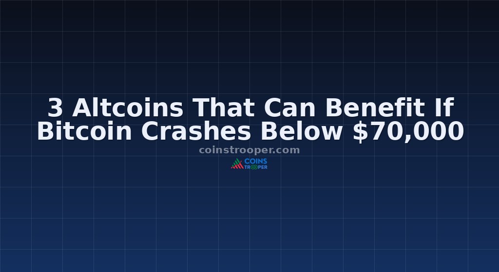 3 Altcoins That Can Benefit If Bitcoin Crashes Below $70,000