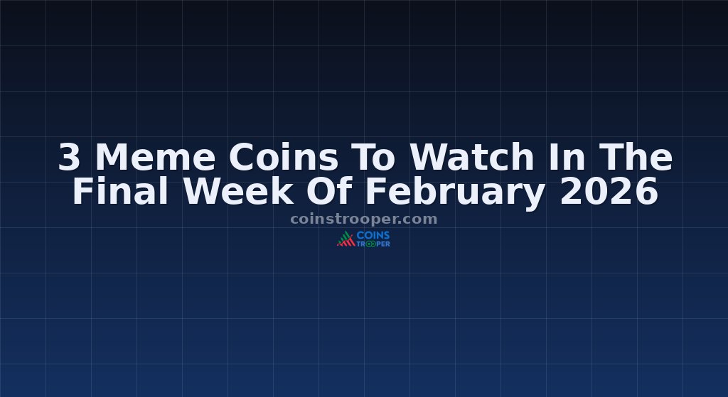 3 Meme Coins To Watch In The Final Week Of February 2026