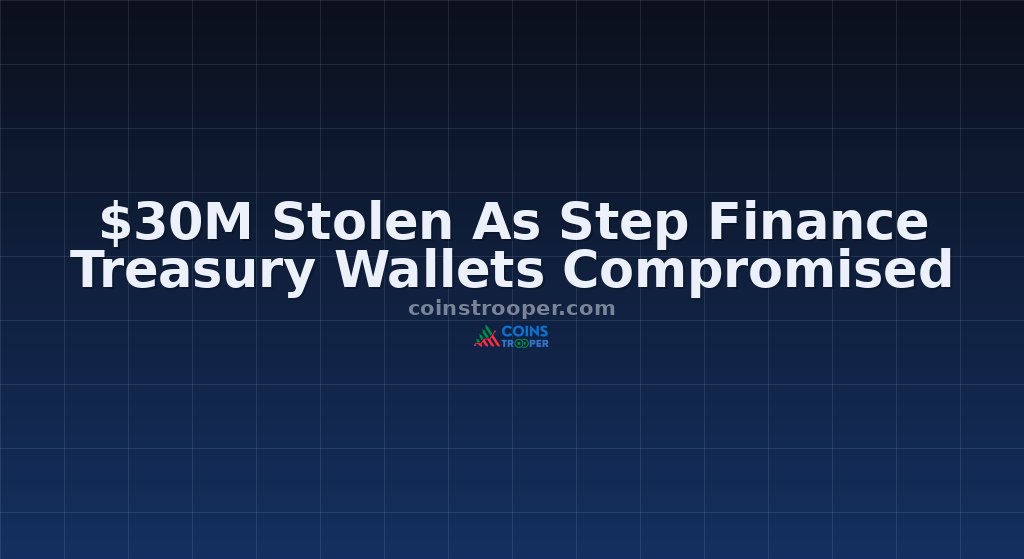 $30M Stolen As Step Finance Treasury Wallets Compromised