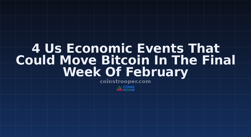 4 Us Economic Events That Could Move Bitcoin In The Final Week Of February