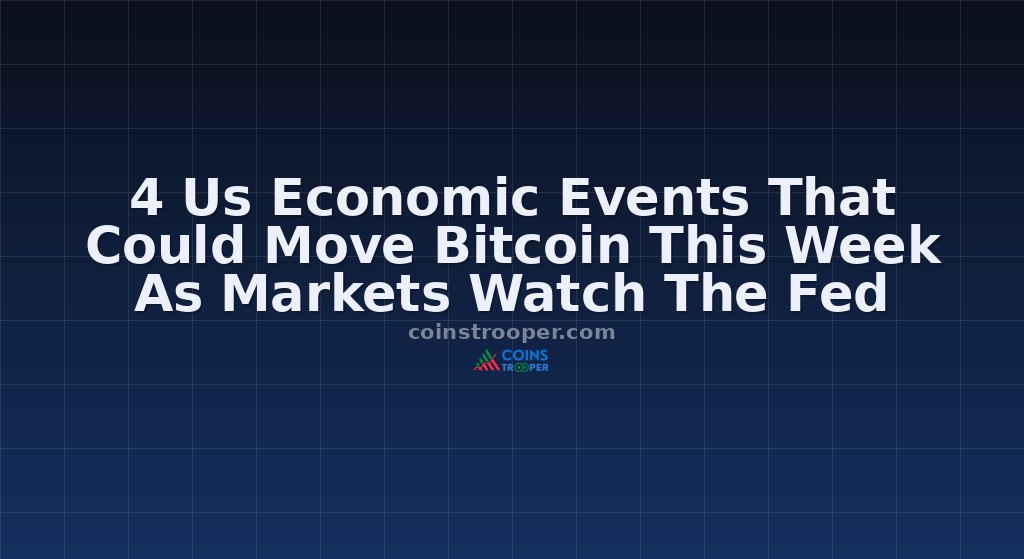 4 Us Economic Events That Could Move Bitcoin This Week As Markets Watch The Fed