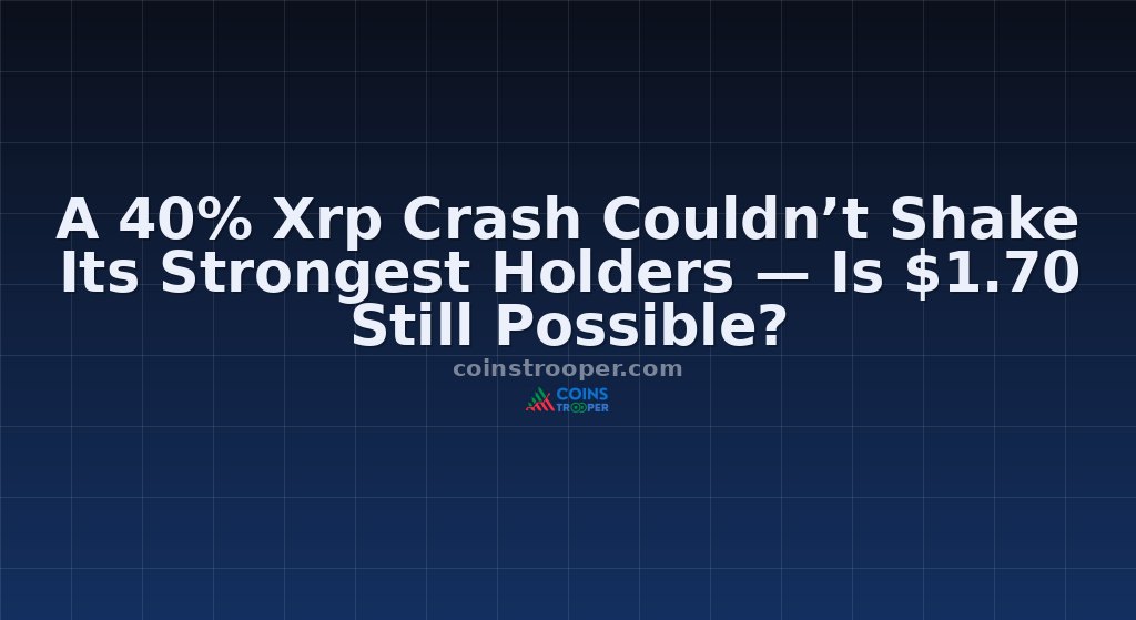 A 40% Xrp Crash Couldn’t Shake Its Strongest Holders — Is $1.70 Still Possible?