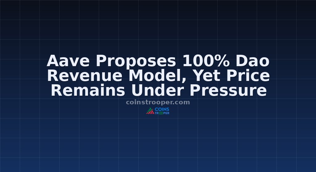 Aave Proposes 100% Dao Revenue Model, Yet Price Remains Under Pressure