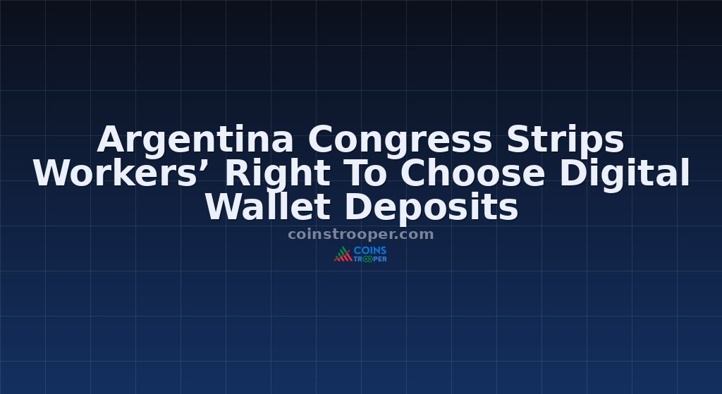 Argentina Congress Strips Workers’ Right To Choose Digital Wallet Deposits