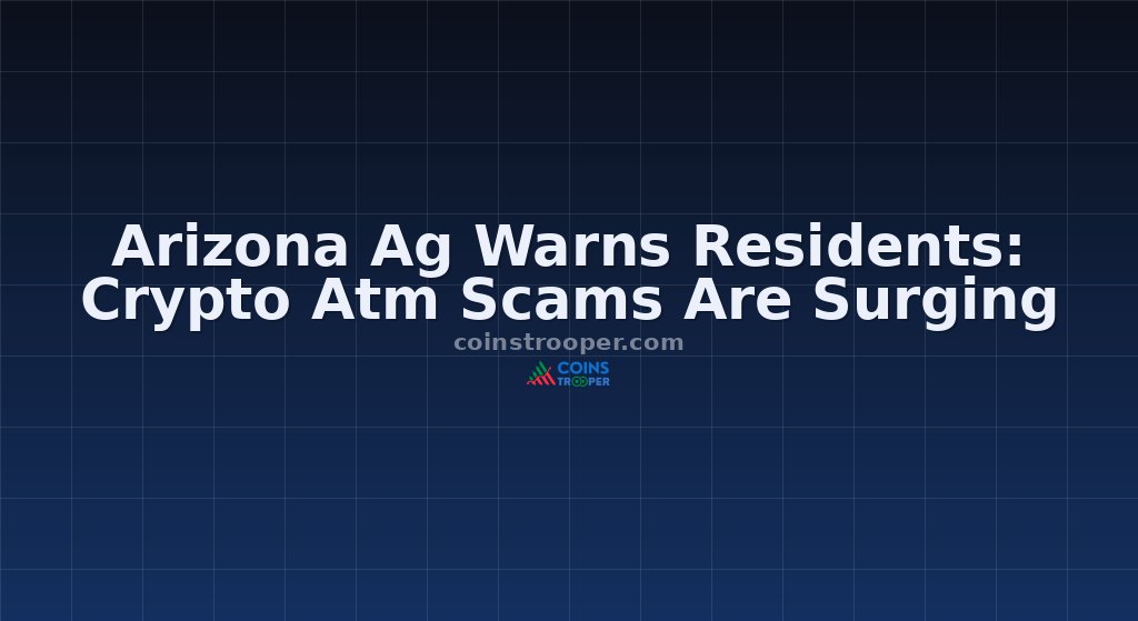 Arizona Ag Warns Residents: Crypto Atm Scams Are Surging