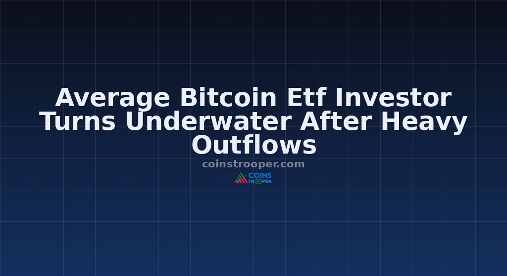 Average Bitcoin Etf Investor Turns Underwater After Heavy Outflows