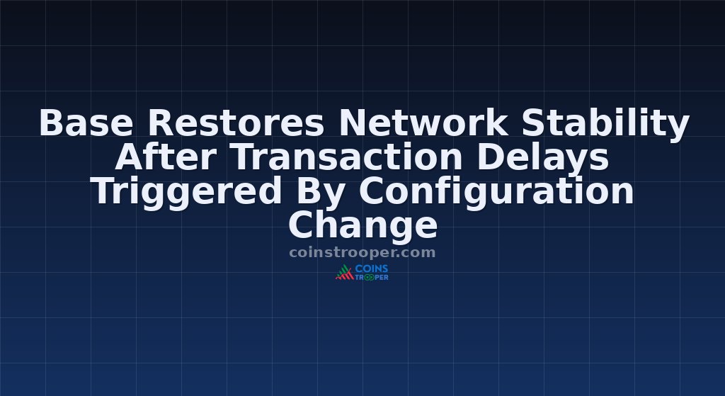 Base Restores Network Stability After Transaction Delays Triggered By Configuration Change