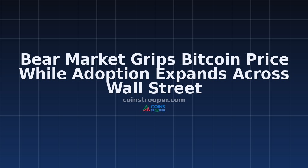 Bear Market Grips Bitcoin Price While Adoption Expands Across Wall Street