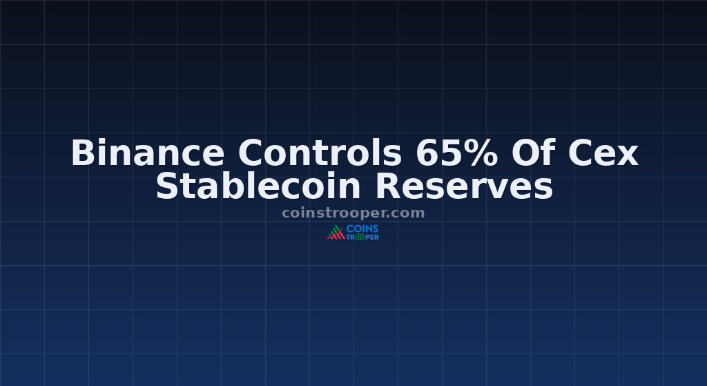 Binance Controls 65% Of Cex Stablecoin Reserves