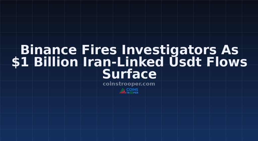 Binance Fires Investigators As $1 Billion Iran-Linked Usdt Flows Surface