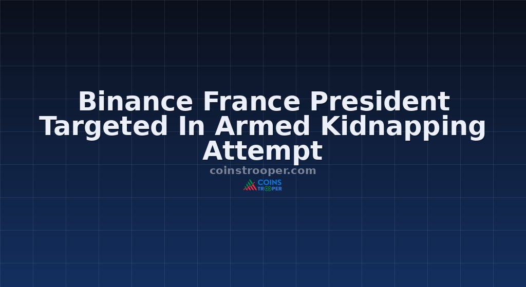 Binance France President Targeted In Armed Kidnapping Attempt