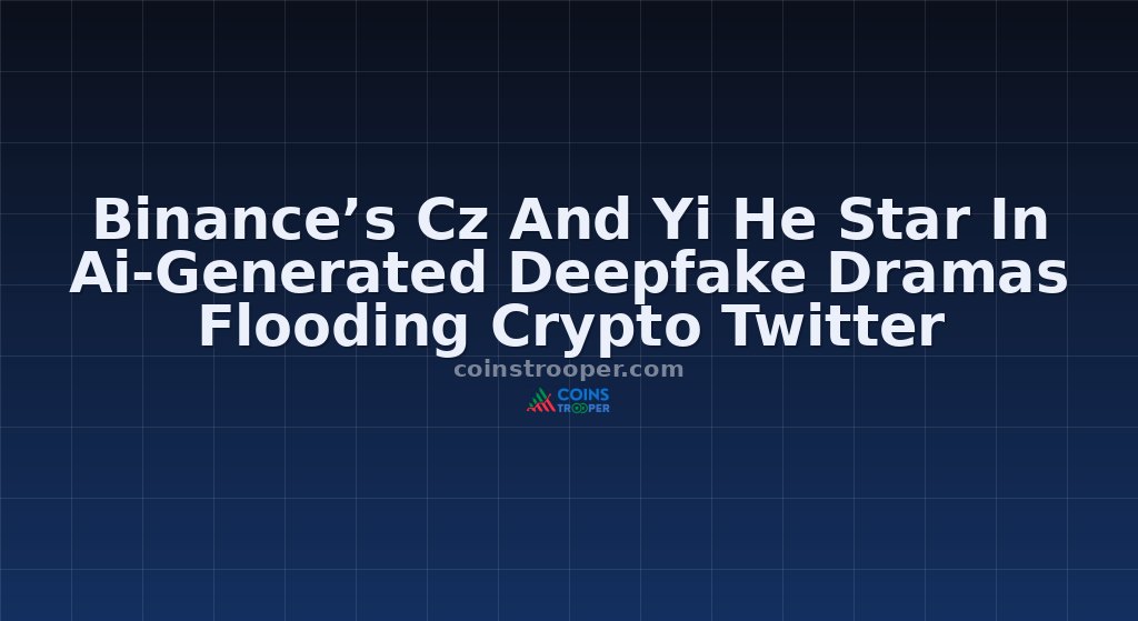 Binance’s Cz And Yi He Star In Ai-Generated Deepfake Dramas Flooding Crypto Twitter