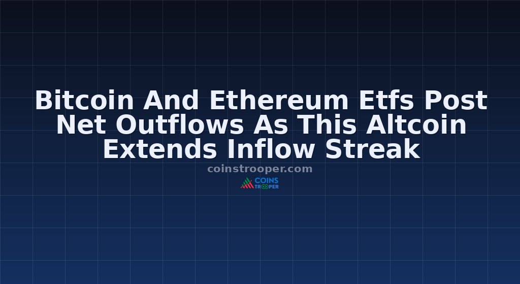 Bitcoin And Ethereum Etfs Post Net Outflows As This Altcoin Extends Inflow Streak