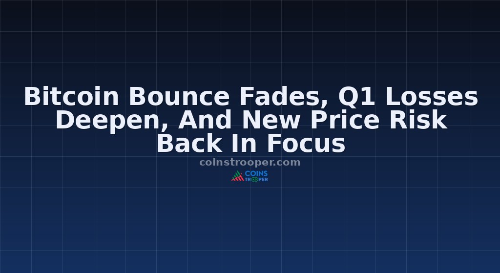 Bitcoin Bounce Fades, Q1 Losses Deepen, And New Price Risk Back In Focus